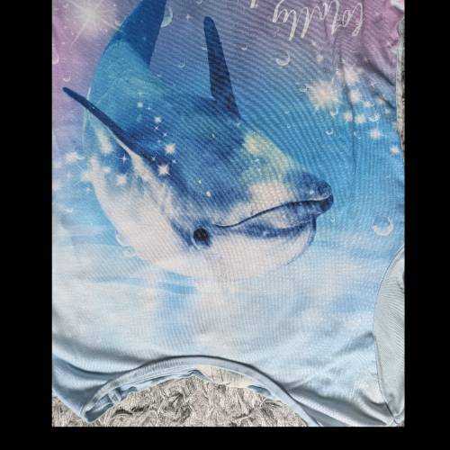 H&M T-shirt Delfin  Größe: 158/164, zu finden beim Stand 94 am Standort Flohkids Hamburg West