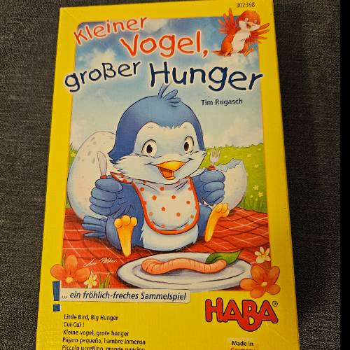 Spiel kleiner Vogel gr. Hunger, zu finden beim Stand 125 am Standort Flohkids Hamburg West