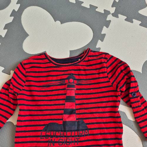 Topolino Shirt rot Leuchtt  Größe: 98, zu finden beim Stand 80 am Standort Flohkids Hamburg West