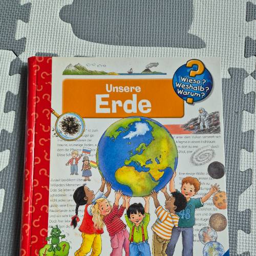 Buch wieso weshalb unsere Erde, zu finden beim Stand 80 am Standort Flohkids Hamburg West