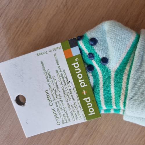 loudproud Bio-Frottesocken, Größe: 56, zu finden beim Stand 99 am Standort Flohkids Hamburg West