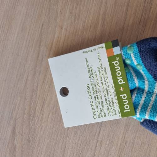 loudproud Bio-Frottesocken, Größe: 56, zu finden beim Stand 99 am Standort Flohkids Hamburg West