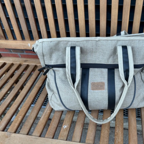 Emmaljunga Wickeltasche  beige, zu finden beim Stand 4 am Standort Flohkids Hamburg West