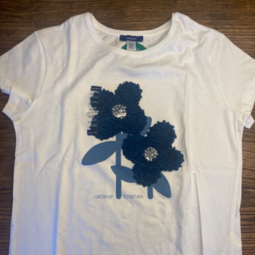 Okaidi T-shirt Weiss Blume  Größe: 152, zu finden beim Stand 104 am Standort Flohkids Hamburg West