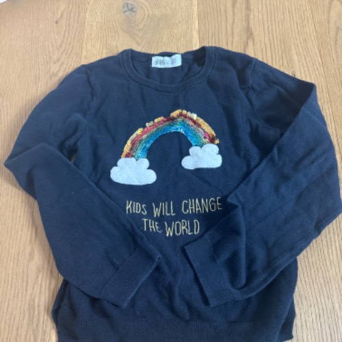 H&M Pullover  Größe: 122/128 regenboge, zu finden beim Stand 55 am Standort Flohkids Hamburg West