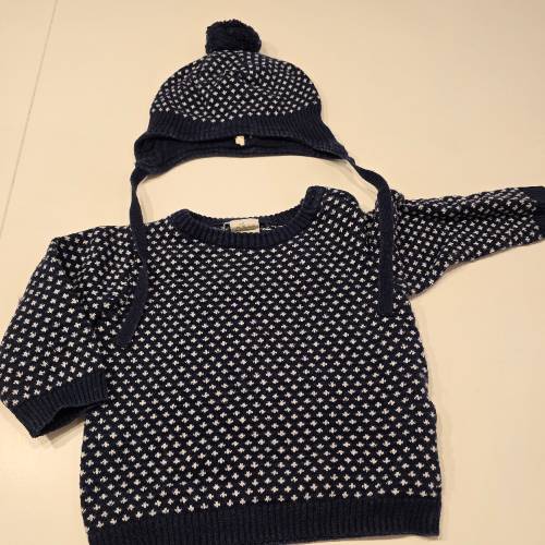 Winter set Pullover Mütze  Größe: 68, zu finden beim Stand 36 am Standort Flohkids Hamburg West