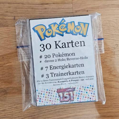 "Pokémon  Größe: 151" - Größe: 30 er Kartenmix, zu finden beim Stand 101 am Standort Flohkids Hamburg West